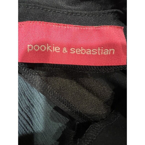 Pookie & Sebastian Womens Dress Navy Blue Sheath Above Knee Sleeveless Small - Picture 5 of 7